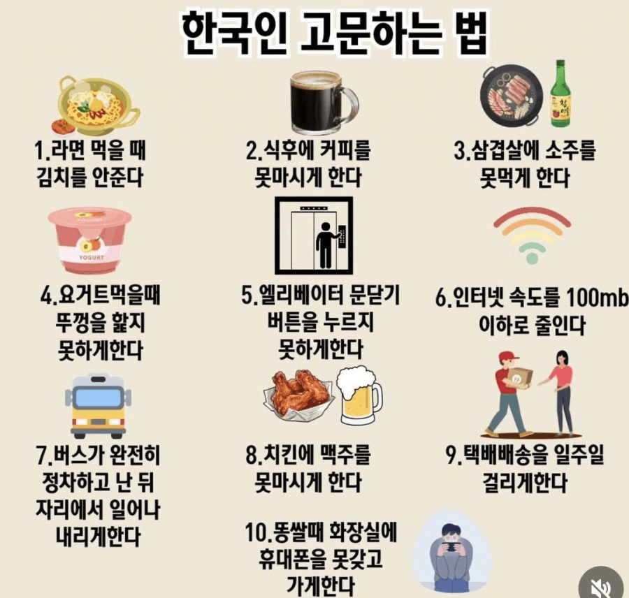 한국인 고문하기